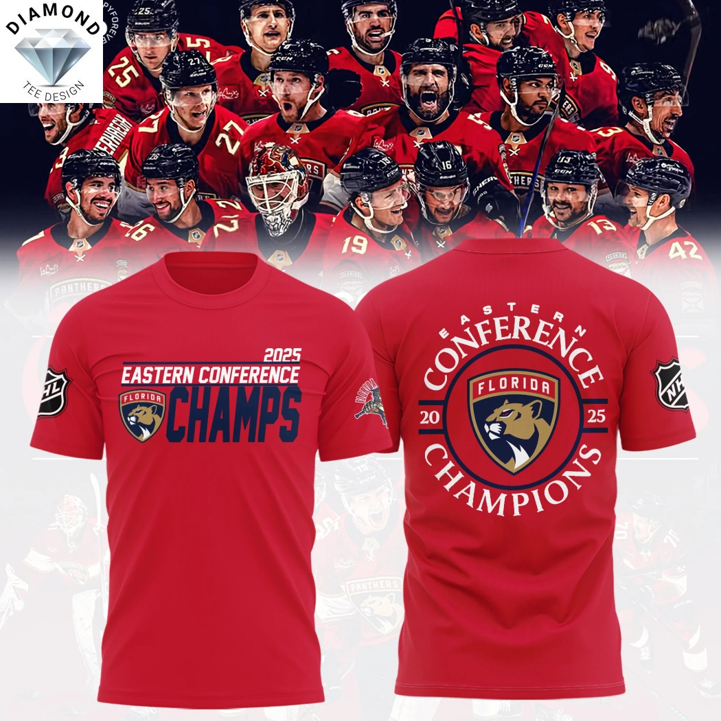 2025 Eastern Conference Champions Florida Panthers 3D T-Shirt 2025 Eastern Conference Champions Florida Panthers 3D T-Shirt