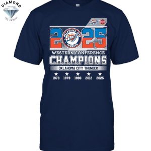 2025 Oklahoma City Thunder West Conference Champions Unisex T-Shirt