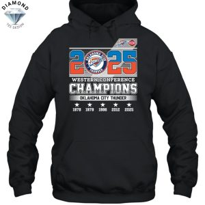 2025 Oklahoma City Thunder West Conference Champions Unisex T-Shirt