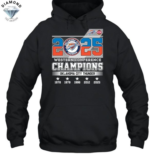 2025 Oklahoma City Thunder West Conference Champions Unisex T-Shirt