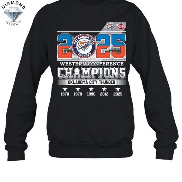 2025 Oklahoma City Thunder West Conference Champions Unisex T-Shirt