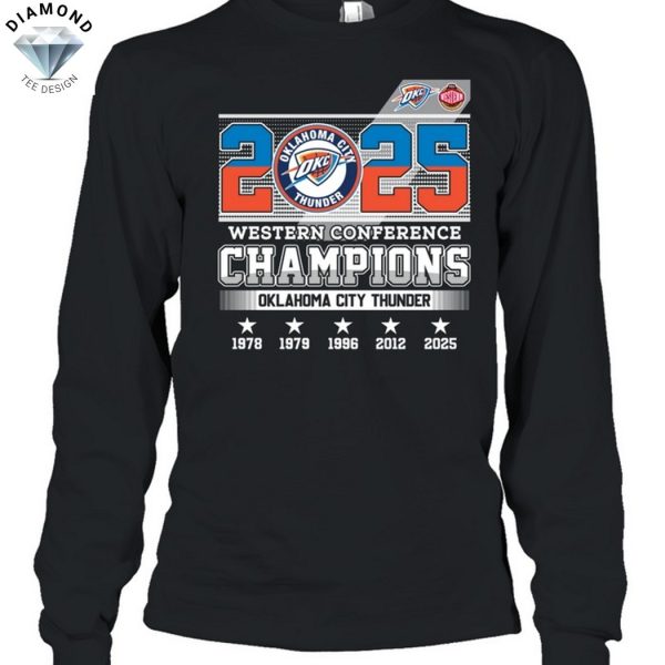 2025 Oklahoma City Thunder West Conference Champions Unisex T-Shirt