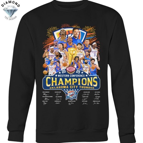 2025 Western Conference Finals Champions Oklahoma City Thunder Signature Unisex T-Shirt