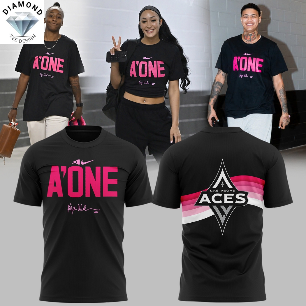 A Ja Wilson A ONE Las Vegas Aces Signature 3D T-Shirt A Ja Wilson A ONE Las Vegas Aces Signature 3D T-Shirt
