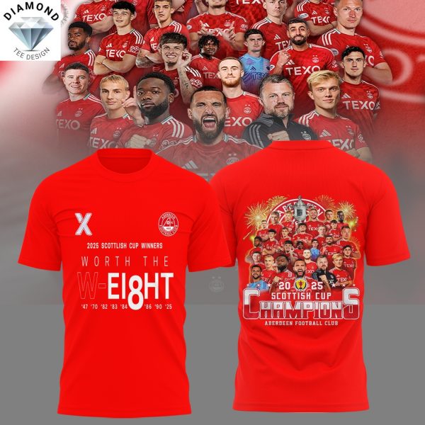 Aberdeen F.C 2025 Scottish Cup Champions 3D T-Shirt