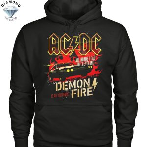 AC DC All Roads Lead To Cleveland Demon Fire Unisex T-Shirt