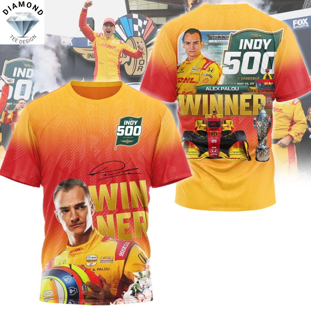 Alex Palou Indy 500 Winner Signature 3D T-Shirt Alex Palou Indy 500 Winner Signature 3D T-Shirt