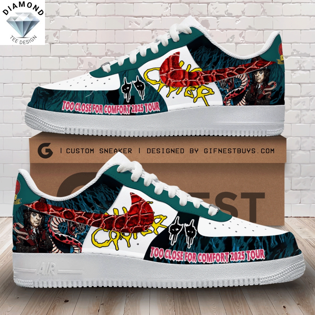 Alice Cooper Too Close For Comfort 2025 Tour Air Force Shoes Alice Cooper Too Close For Comfort 2025 Tour Air Force Shoes