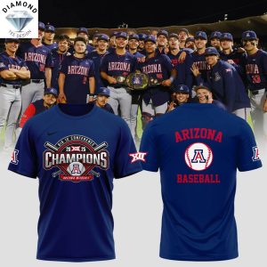 Arizona Wildcats 2025 Big 12 Conference Champions 3D T-Shirt