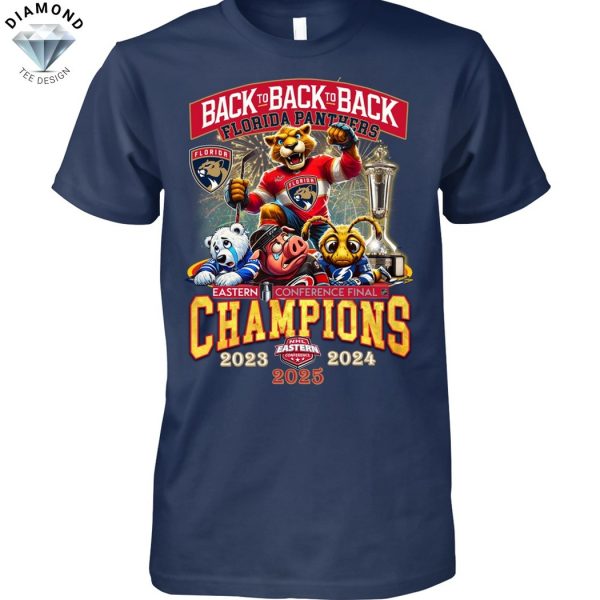 Back To Back To Back 2023-2024-2025 Eastern Conference Champions Florida Panthers Unisex T-Shirt