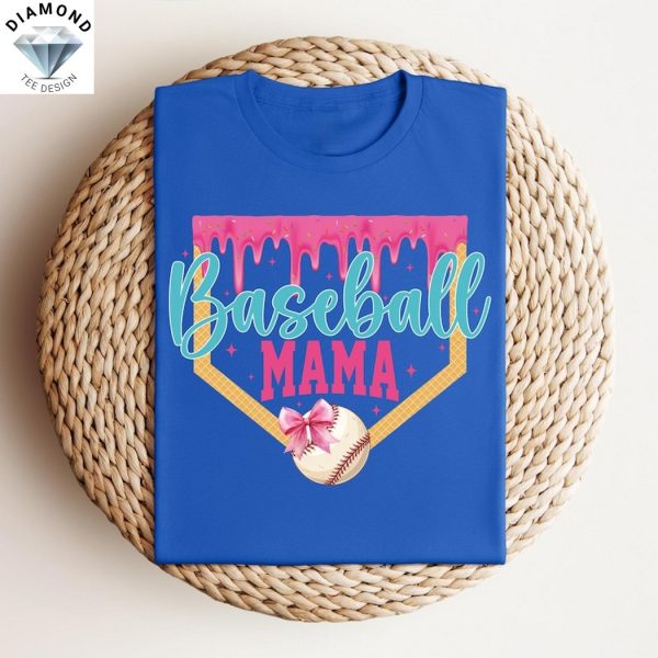 Baseball Drip Mama Ice Cream Shirt