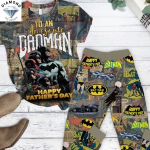 Batman To An Awesome Dadman Happy Father Day Pajamas Set