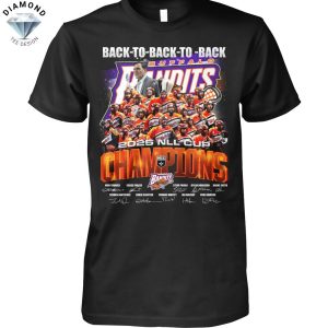 Buffalo Bandits Champions NLL Cup 2025 Back To Back To Back Signature Unisex T-Shirt