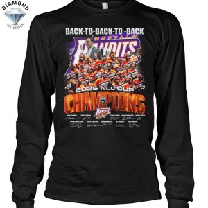 Buffalo Bandits Champions NLL Cup 2025 Back To Back To Back Signature Unisex T-Shirt