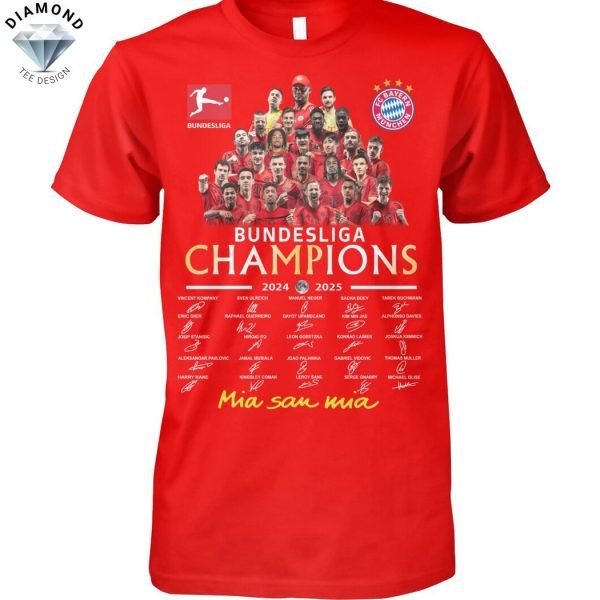 Bundesliga Champions 2024-2025 Signature Mia Sau Mia Unisex T-Shirt