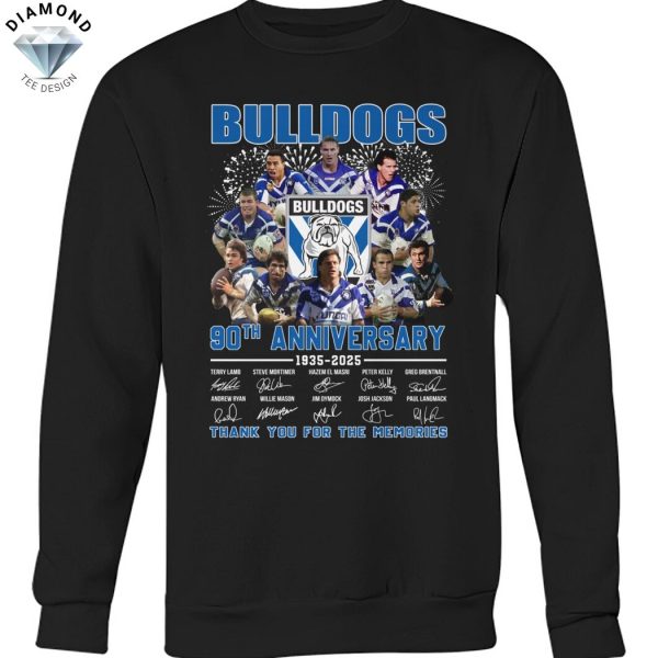 Canterbury-Bankstown Bulldogs 90th Anniversary 1935-2025 Signature Thank You For The Memories Unisex T-Shirt