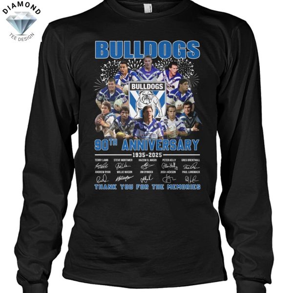Canterbury-Bankstown Bulldogs 90th Anniversary 1935-2025 Signature Thank You For The Memories Unisex T-Shirt