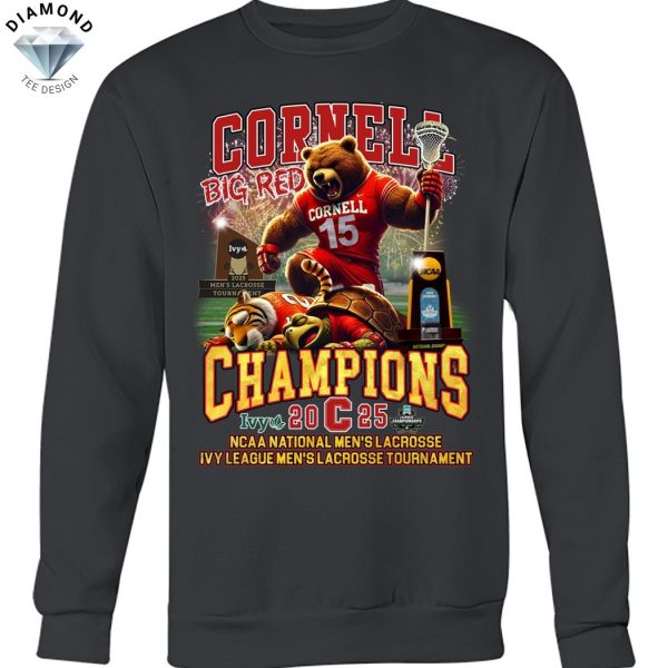 Cornell Big Red Champions 2025 NCAA National Mens Lacrosse Ivy League Mens Lacrosse Tournamet Unisex T-Shirt