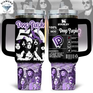 Deep Purple Tumbler With Handle And Straw