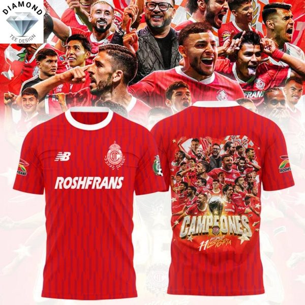Deportivo Toluca F.C 2025 Campeon Liga MX 3D T-Shirt