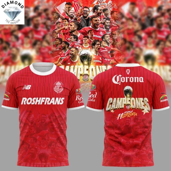 Deportivo Toluca F.C Campeon 2025 Liga MX 3D T-Shirt