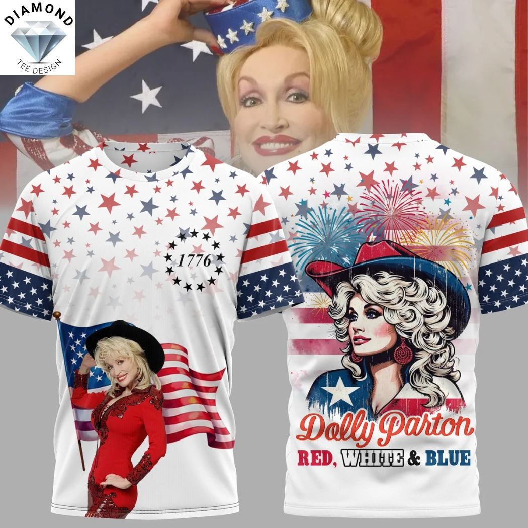 Dolly Parton Red White And Blue 3D T-Shirt Dolly Parton Red White And Blue 3D T-Shirt
