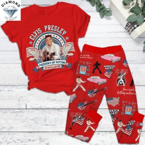 Elvis Presley Freedom My Rhythm And America Is My Song Pajamas Set