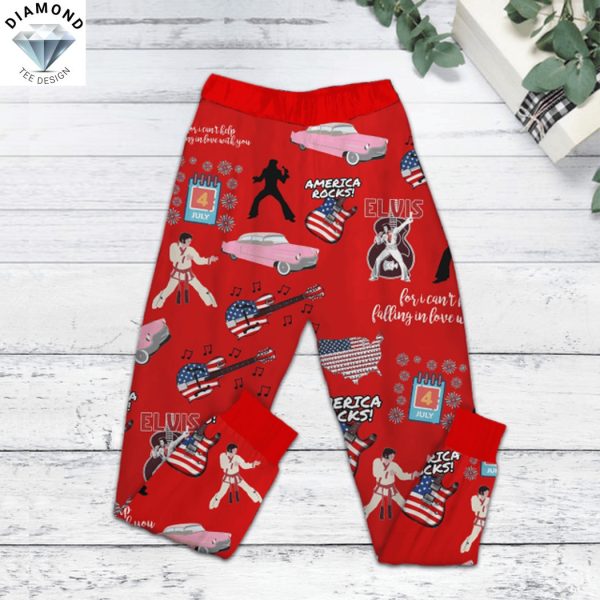 Elvis Presley Freedom My Rhythm And America Is My Song Pajamas Set