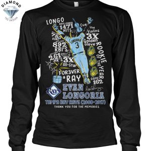 Evan Longoria Tampa Bay Rays 2008-2017 Signature Thank You For The Memories Unisex T-Shirt