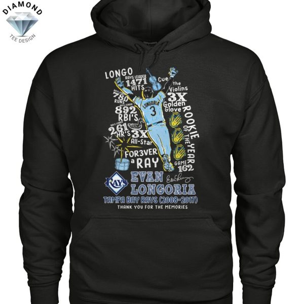 Evan Longoria Tampa Bay Rays 2008-2017 Signature Thank You For The Memories Unisex T-Shirt