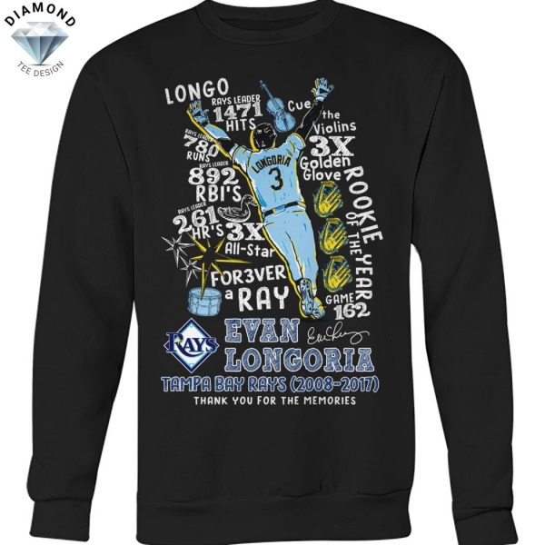 Evan Longoria Tampa Bay Rays 2008-2017 Signature Thank You For The Memories Unisex T-Shirt