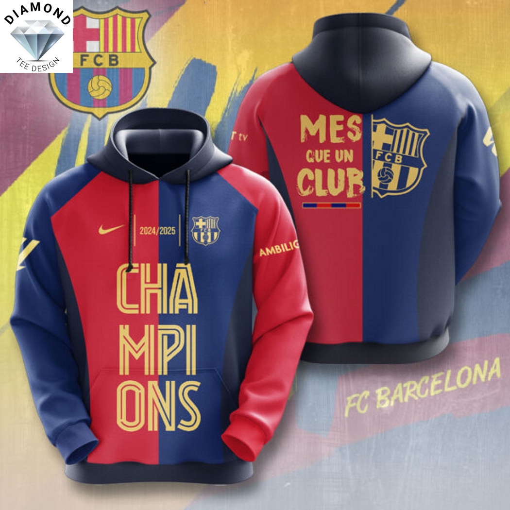 FC Barcelona Champions Mes Que Un Club Hoodie FC Barcelona Champions Mes Que Un Club Hoodie