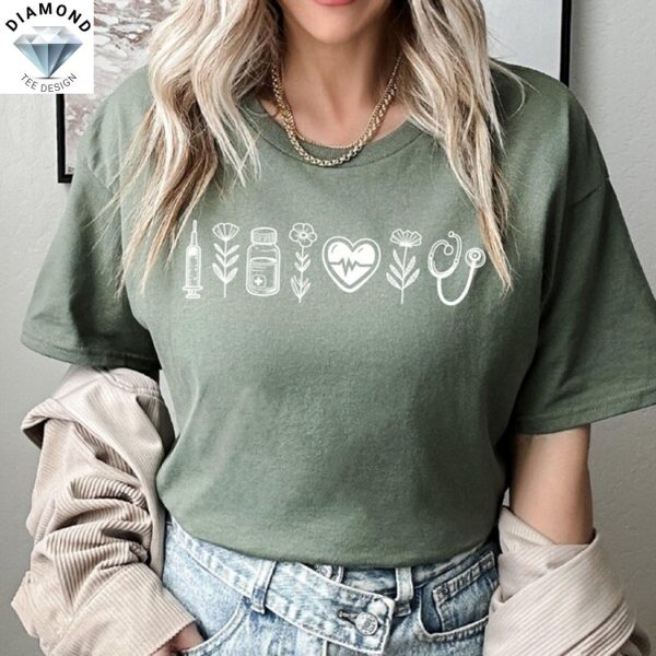 Floral Nurse Life Nursing School Shirt