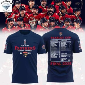 Florida Panthers 2025 Stanley Cup Final 3D T-Shirt – Blue