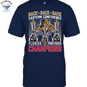 Florida Panthers Back To Back To Back 2025 Eastern Conference Champions Unisex T-Shirt