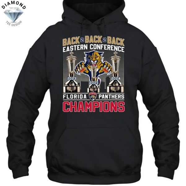 Florida Panthers Back To Back To Back 2025 Eastern Conference Champions Unisex T-Shirt
