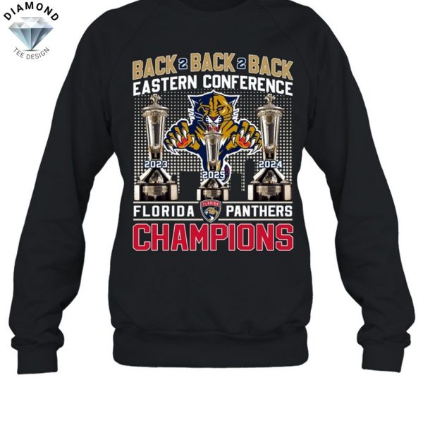 Florida Panthers Back To Back To Back 2025 Eastern Conference Champions Unisex T-Shirt