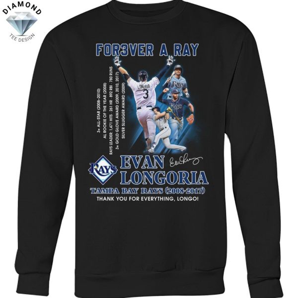 Forever A Ray Evan Longoria Tampa Bay Rays 2008-2017 Signature Thank You For The Memories Unisex T-Shirt