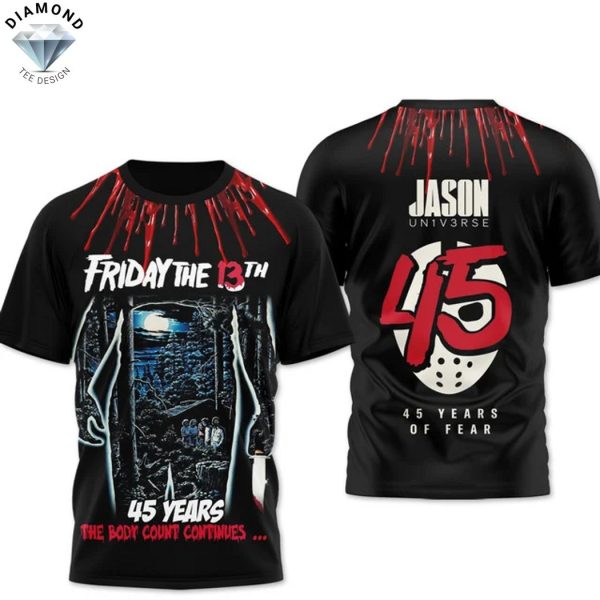 Friday The 13th 45 Years The Body Count Continutes 3D T-Shirt