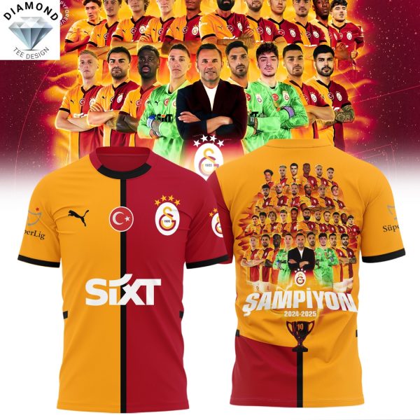 Galatasaray SK Super Lig 2024-2025 Champions 3D T-Shirt