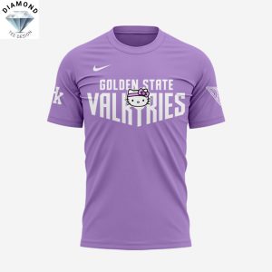 Golden State Valkyries Basketball Kitty 2025 Purple 3D T-Shirt