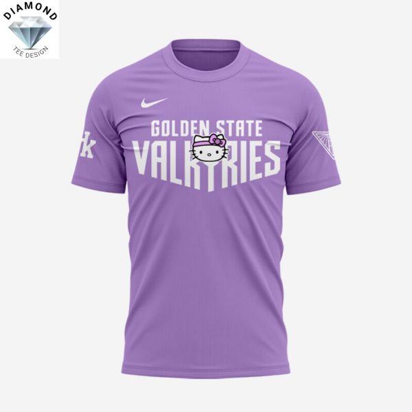Golden State Valkyries Basketball Kitty 2025 Purple 3D T-Shirt