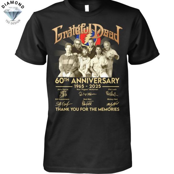 Grateful Dead 60th Anniversary 1965-2025 Signature Thank You For The Memories Unisex T-Shirt