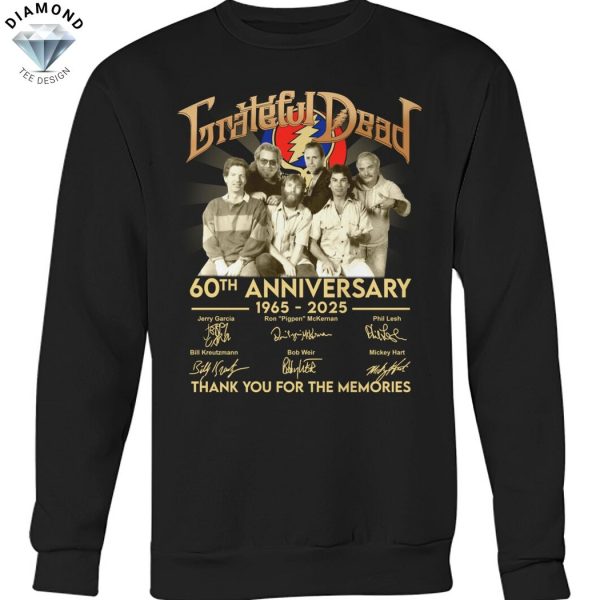 Grateful Dead 60th Anniversary 1965-2025 Signature Thank You For The Memories Unisex T-Shirt