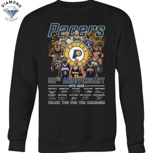Indiana Pacers 50th Anniversary 1976-2026 Signature Thank You For The Memories Unisex T-Shirt