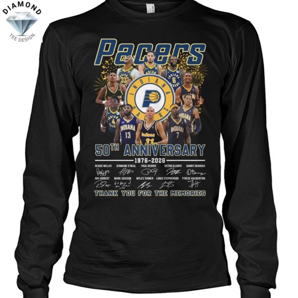 Indiana Pacers 50th Anniversary 1976-2026 Signature Thank You For The Memories Unisex T-Shirt