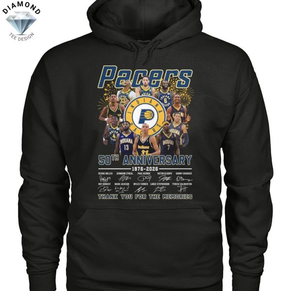 Indiana Pacers 50th Anniversary 1976-2026 Signature Thank You For The Memories Unisex T-Shirt