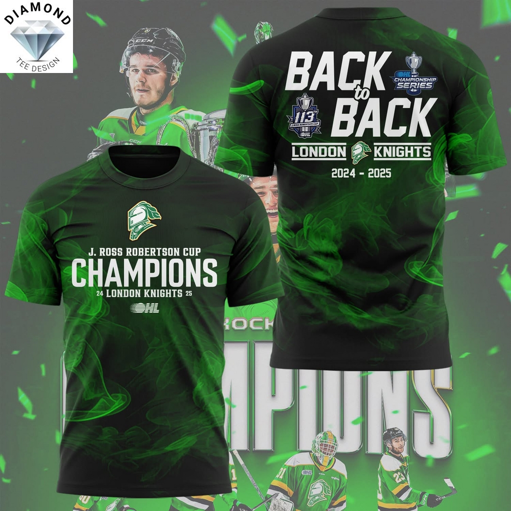 J Ross Robertson Cup Champions 2025 London Knights Back To Back 3D T-Shirt J Ross Robertson Cup Champions 2025 London Knights Back To Back 3D T-Shirt