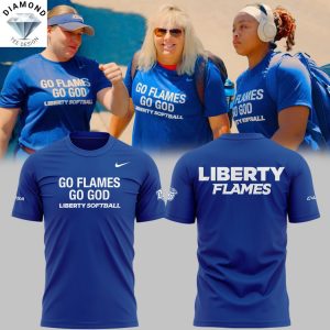 Liberty Lady Flames Softball Go Flames Go God 3D T-Shirt