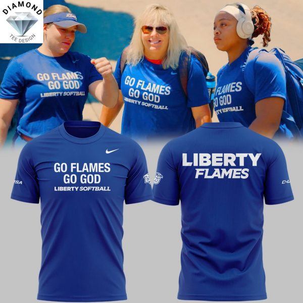 Liberty Lady Flames Softball Go Flames Go God 3D T-Shirt